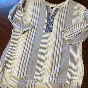 Universal Thread Blue and White Striped Tunic